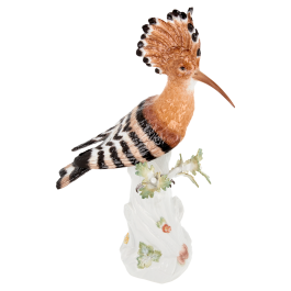 Bird Hoopoe, Vintage, coloured, H 33 cm