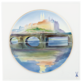 Wall picture, "Meissen impression" in style J.R. Hentschel, lim., 25,5 x 25,5 cm