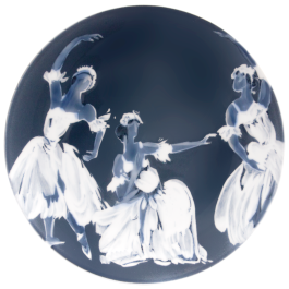 Wall-plate: "Ballet Study I", Shape "Glatte Form", Ø 31 cm