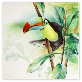 Wall Painting Amazon - Toucan, Lim. 25, 30 x 30 cm
