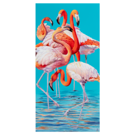 Wall Painting Flamingos, lim. 15, 60 x 30 cm