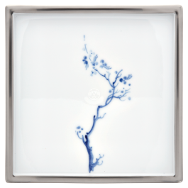 Platter, Shape "MEISSEN® Cosmopolitan", Blue Orchid Platinum, 17 x 17 cm