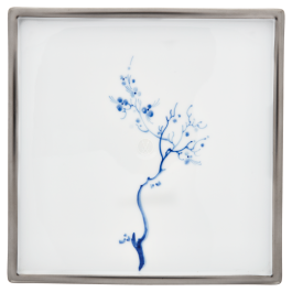 Platter, Shape "MEISSEN® Cosmopolitan", Blue Orchid Platinum, 21 x 21 cm