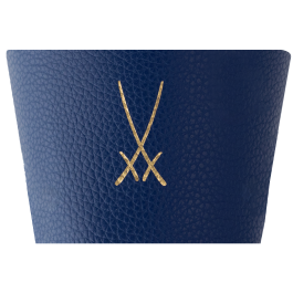 Cuff for coffee to go mug, blue large, trademark, dark blue (87045)