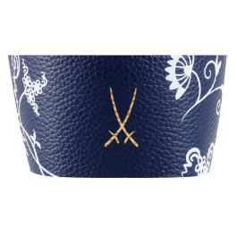 Cuff for coffee to go mug small, "Blue Onion", black-blue (8864) for "The Original" blue and red