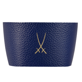 Cuff for coffee to go mug small, Trademark in gold, black-blue (8864)