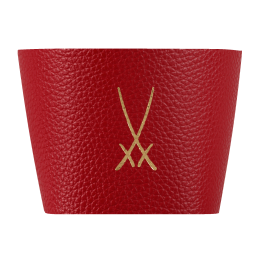 Cuff for coffee to go mug, blue large, trademark, red (64212F)