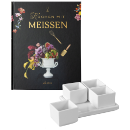 Cookbook set, 6-pcs, Cookbook, "Kochen mit MEISSEN", Dip bowls set, MEISSEN® Cosmopolitan