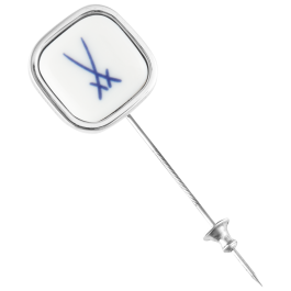 Pin Trademark Swords in cobalt blue, 925 sterling silver