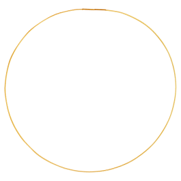 Collierkette Edelstahl gelbvergoldet, Seil 1.0 mm mit Bajonettverschluss, 45 cm
