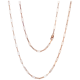 Collier Laguna, 925 silver rose plated, Ø 3 mm, length 63 cm