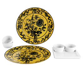 BBQ set, 7-pcs, for 2 persons, Shape "MEISSEN® Cosmopolitan", white