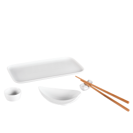 Sushi set, 5-pcs for 1 person, Nova, Cosmopolitan, Wellenspiel, white