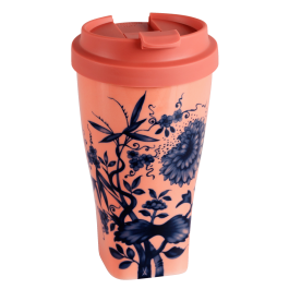 Coffee to go mug with plastic lid, Shape "nova", "The Original", red V 0,35 l