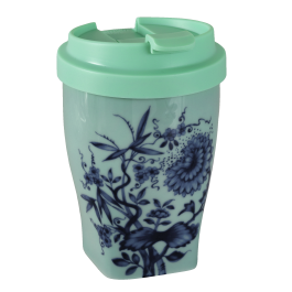 Coffee to go mug small with plastic lid, Shape "Nova", "The Original", seladon, V 0,35 l