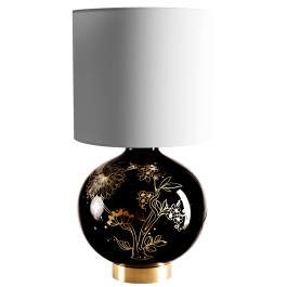 Table lamp,"MEISSEN Ornaments-The Original",base b, shade w,Satin-finished brass lamp fitt,E14,2.50m cotton cord,Type C plug,H33cm