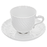 Cappuccino cup & saucer, Shape "Swan Service", white, V 0,25 l