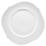 Charger Plate, Shape "Waves Relief", white, Ø 33 cm