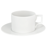 Cappuccino cup & saucer, relief sword, Shape "Berlin", white, V 0,25 l