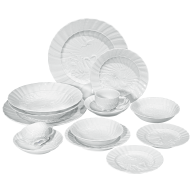 Starter set, 14-pcs for 2 persons, Shape "Swan Service", white