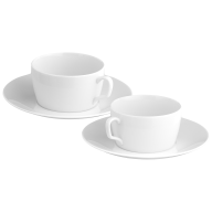 Cappuccino cup set, 4-pcs, Shape "MEISSEN® Cosmopolitan", white