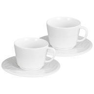 Espresso set, 4-pcs, Shape "Vitruv Graphic", white