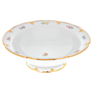 Bowl, large, Shape "B-Form", Strewn flowers, gold (bronze coloured), light, ø 27 cm
