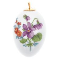Easter egg, Vintage Flower Painting 2, Violet, H 5 cm
