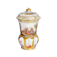 Goblet "Battle Painting after Wouverman", H 18 cm