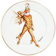 Wall Plate, commedia dell` arte, Capitano, Shape "No 41", Ø 33 cm
