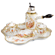 Chocolate Set "Chinoiserie", Chinoiserie after Hoeroldt, H 21,5 cm