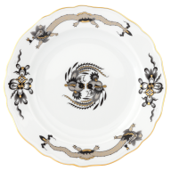 Dinner Plate, large, Shape "New Cutout", Court dragon, black, Ø 28 cm