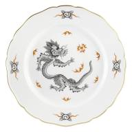 Dinner Plate, large, Shape "New Cutout", Ming dragon, black, Ø 28 cm