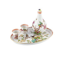 Liqueur set with "Japanese rock, branch and bird motifs after Wache"
