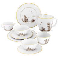 Teaset "Graphic scenes after Hoeroldt", lim. 25, Shape "Vitruv"