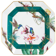 dish "Hummingbird and Orchids", 28,5 x 28,5 cm