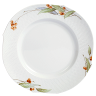 Starter- and Dessert Plate, Shape "Waves Relief", Golden Berry, Ø 22,5 cm