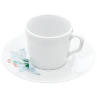 Espresso cup & saucer, Shape "MEISSEN® Cosmopolitan", "Giant Bloom", Lily, V 0,05 l