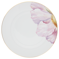 Dinner Plate, large, Shape "MEISSEN® Cosmopolitan", "Giant Bloom", Iceland Poppy, gold rim, Ø 30 cm