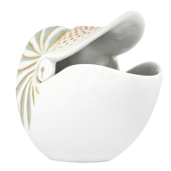 Nautilus shell " Golden dots", Unique Objects by Maria Walther, H 13,5 cm