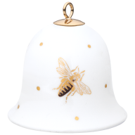 Bell, Bees with golden dots, H 5 cm