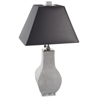 Table lamp mesh gray, platinum decoration, platinum rim, H 49 cm, H 49 cm