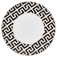 Dinner Plate, large, Shape "MEISSEN® Cosmopolitan", Royal Palace, black with golden contour, white rim, Ø 30 cm