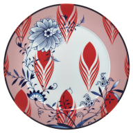 Charger Plate, "MEISSEN Collage", "Bloomy Feathers", Shape "No 41", Ø 33 cm