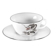 Tea cup & saucer, Shape "Vitruv", Fortune Dragon, V 0,2 l