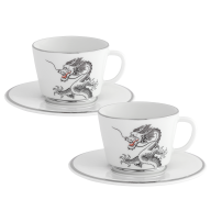 Espresso set, 4-pcs, Shape "Vitruv", Fortune Dragon