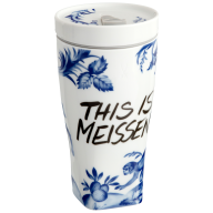Coffee to go mug with porcelain lid, Shape "nova", mokey and sloth, V 0,35 l