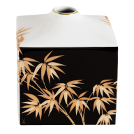 Vase, Shape "MEISSEN® Cosmopolitan", "Golden Bamboo", black, H 13 cm