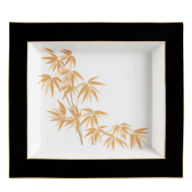 Vide-Poche, large, "Golden Bamboo", black, 21 x 18,5 cm