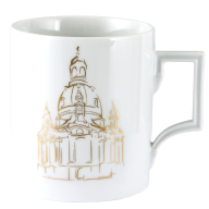 Mug, Shape "Berlin", Stiftung Frauenkirche, Logo, Gold, V 0,25 l